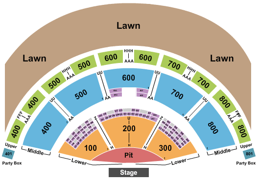 Xfinity Theatre Twenty One Pilots Seating Chart